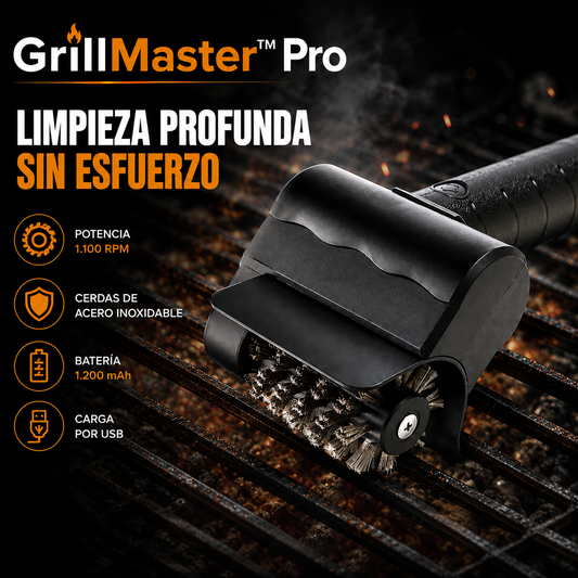 GrillMaster™ Pro-cepillo limpiador parrilla inalambrico