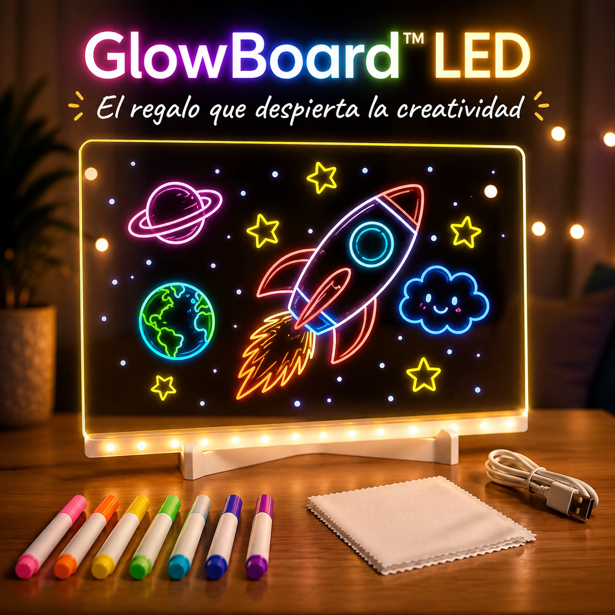 GlowBoard™ LED -Pizarra Magica Luz Led USB