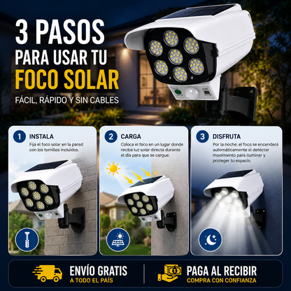 Foco Led Solar Tipo Camara