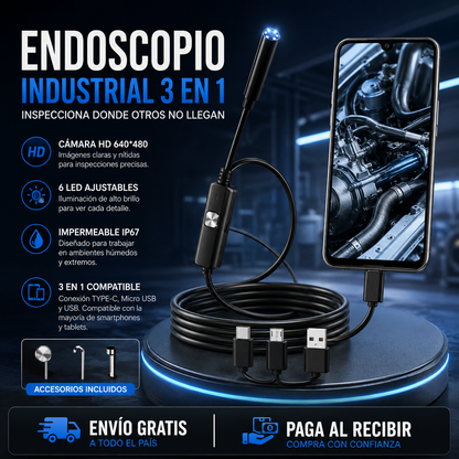 Camara Endoscopio Digital para Smartphone