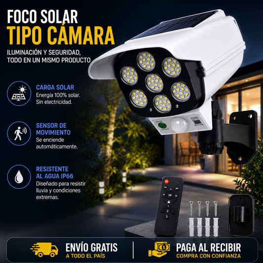 Foco Led Solar Tipo Camara